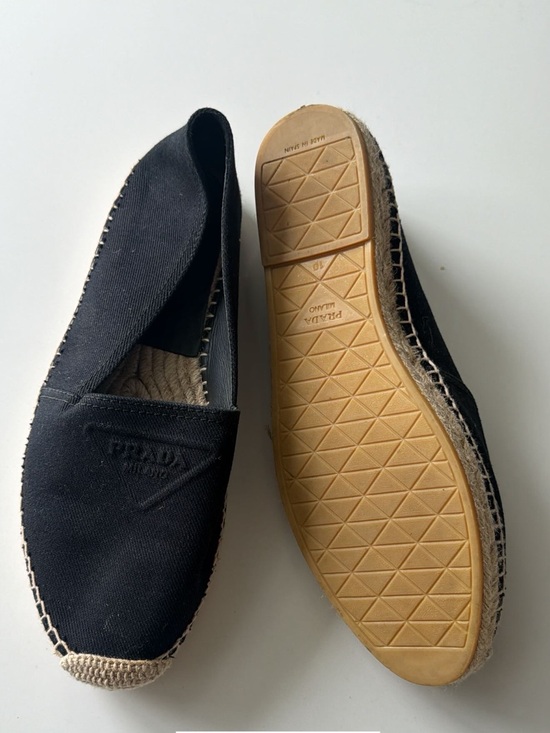 Prada Other - Prada Black Canvas Espadrille Slip-Ons